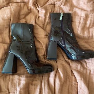 Brown Chunky Platform Boots